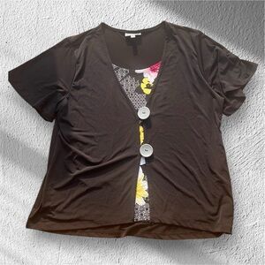 💥VINTAGE💥 JM Collection Floral Top Petite XL